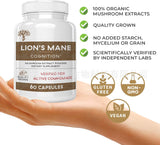 Lion's Mane Reishi Mushroom Capsules 60 Capsules