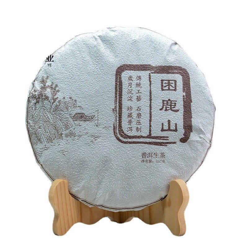 357g Sleeping Deer Mountain Pu'er Raw Tea Cake Ancient Pu'er Seven Seed Cake Tea