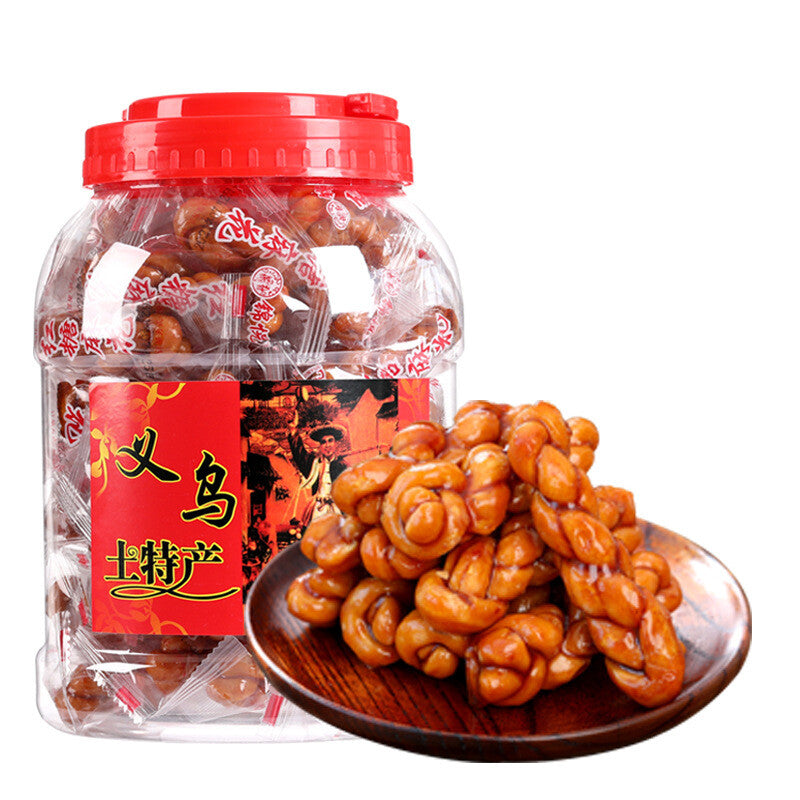 Yiwu Red Sugar Twisted Donut Black Sesame Snack Bulk Pack Traditional Treats