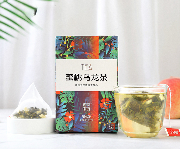 Cold Soaked Tea White Peach Oolong Honey Peach Flower Fruit Tea Triangle Bag
