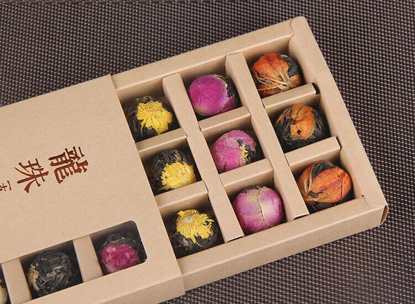 Yunnan Shen Puer Dragon Pearls Different Flower Lily Rose Flower Fragrance Tea