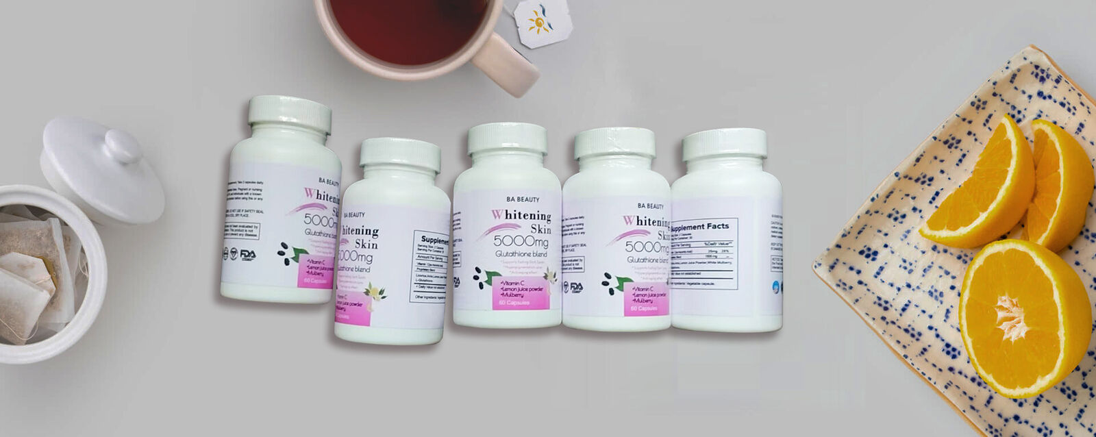 Easy toabsorb Whitening Skin 5000mg capsule|L-GLUTATHIONE PILLS-60/120caps