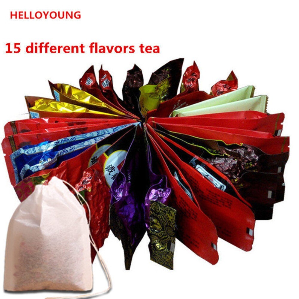 15 Bag Tea Sampler Tieguanyin Milky Oolong Dahongpao Black Secondary image