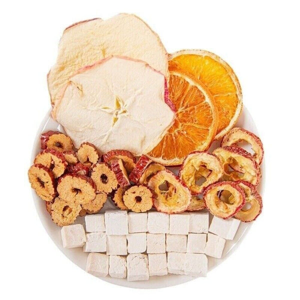Apple Hawthorn Poria Fruit Tea Blend Dried Slices with Orange Natural Herbal