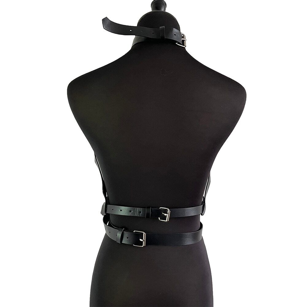 Leather Harness Bra Belt Sexy Toy Exotic Accessories BDSM Bondage Gear
