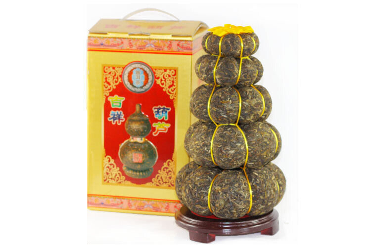 5 Layers Pumpkin Gourd Type Craft Pu'er Gift Tea Yunnan Pu-erh Green Tea3000g