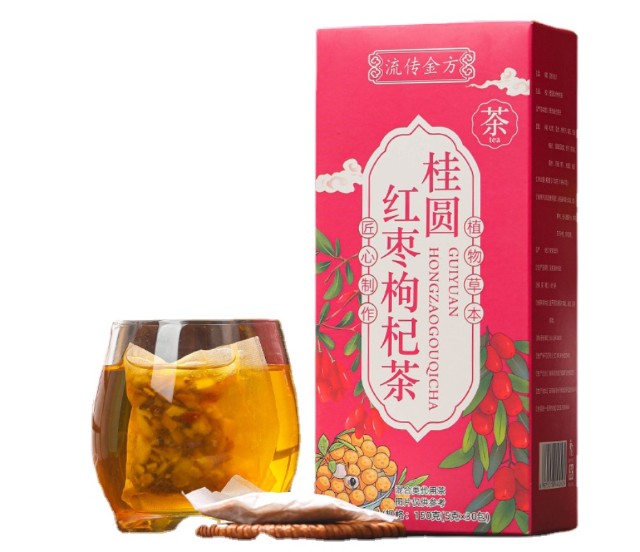150g Gui Yuan red dates and wolfberry tea black sugar ginger date health bag tea Main image