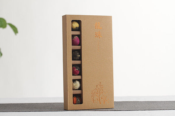 Yunnan Pu-erh Flower Tea Dragon Pearl 18 raw tea 6 flavor combination flower tea