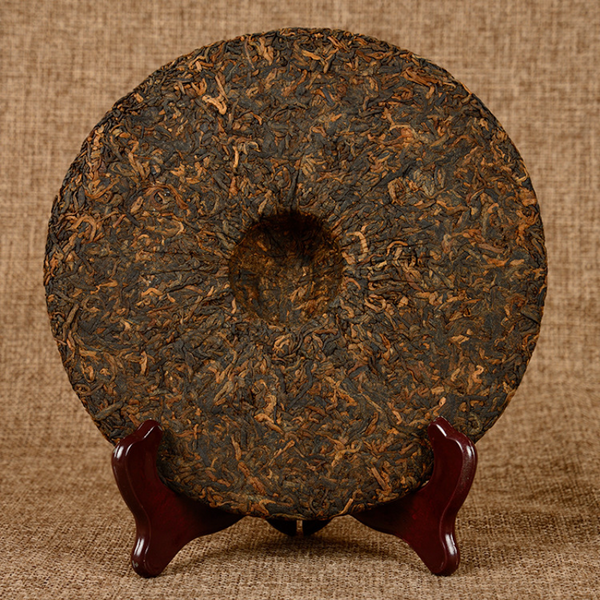 357g Aged Puerh Ripe Tea Menghai Golden Bud Yunnan Seven Seed Cake Tea