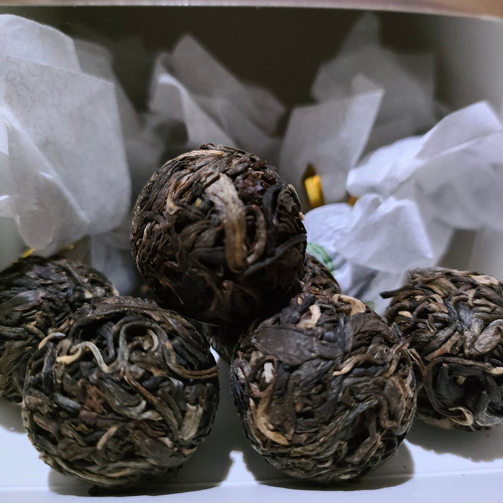 Mint Ho Tong Old Tree Dragon Pearl Loose Pressed Mellow Puerh Raw Tea 120g