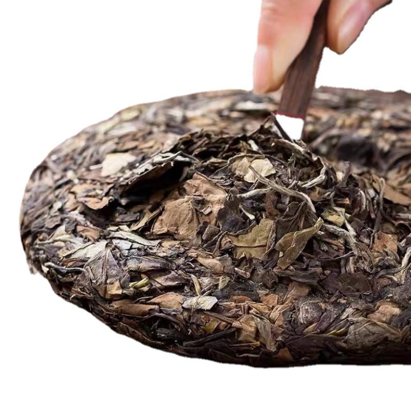 350g Fuding high mountain white tea aged day sun old tea cake gongmei shoumei Secondary image