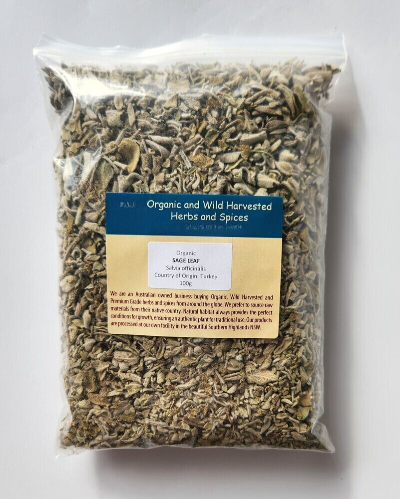 TISANE BIO FEUILLE DE SAUGE 100g Salvia officinalis herbe séchée Main image