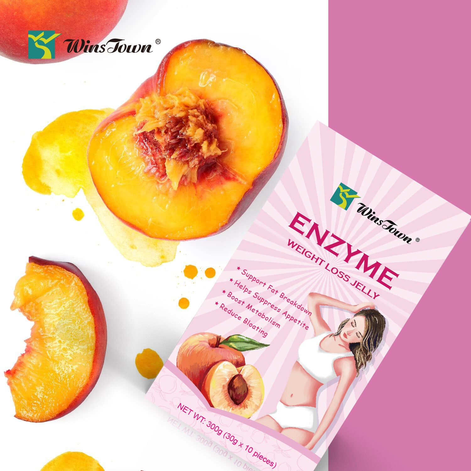 All Natural Enzyme Weight Loss Jelly Drink  30g*10 strips/box