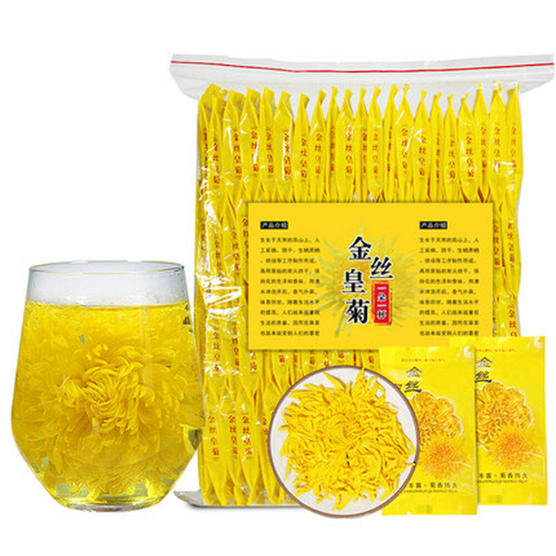 100pc Emperor Chrysanthemum Flower Tea bag,Giant Golden JU HUA Big Blooming tea Main image