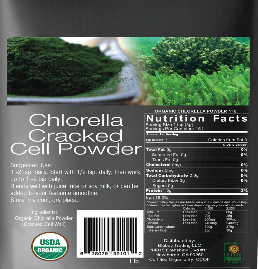 Chlorella Cracked Cell Organic 1 kg Main image
