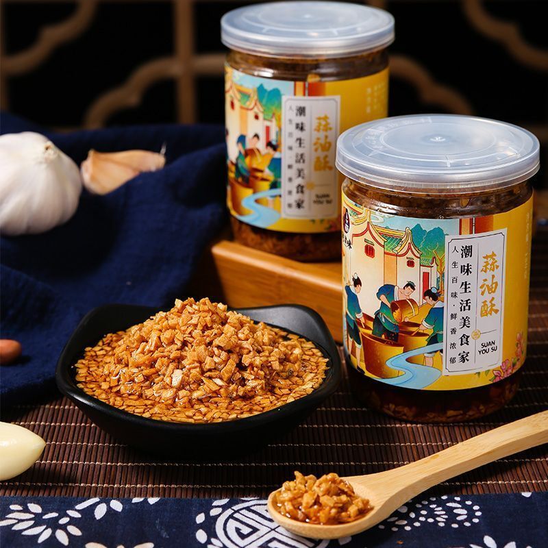 Guangdong-Knoblauch, gebratener Knoblauch, Gewürz für Eintopfsuppe蒜头酥油炸蒜蓉调味料180g