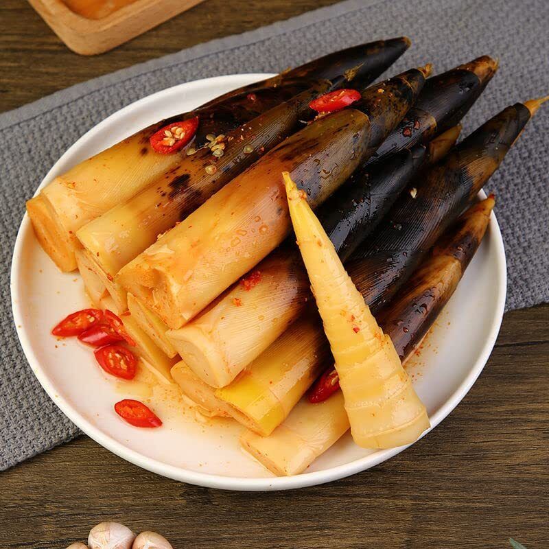 Eingelegte Paprika Knusprige Bambussprossen Würziger Snack 230g Handgeschält Secondary image