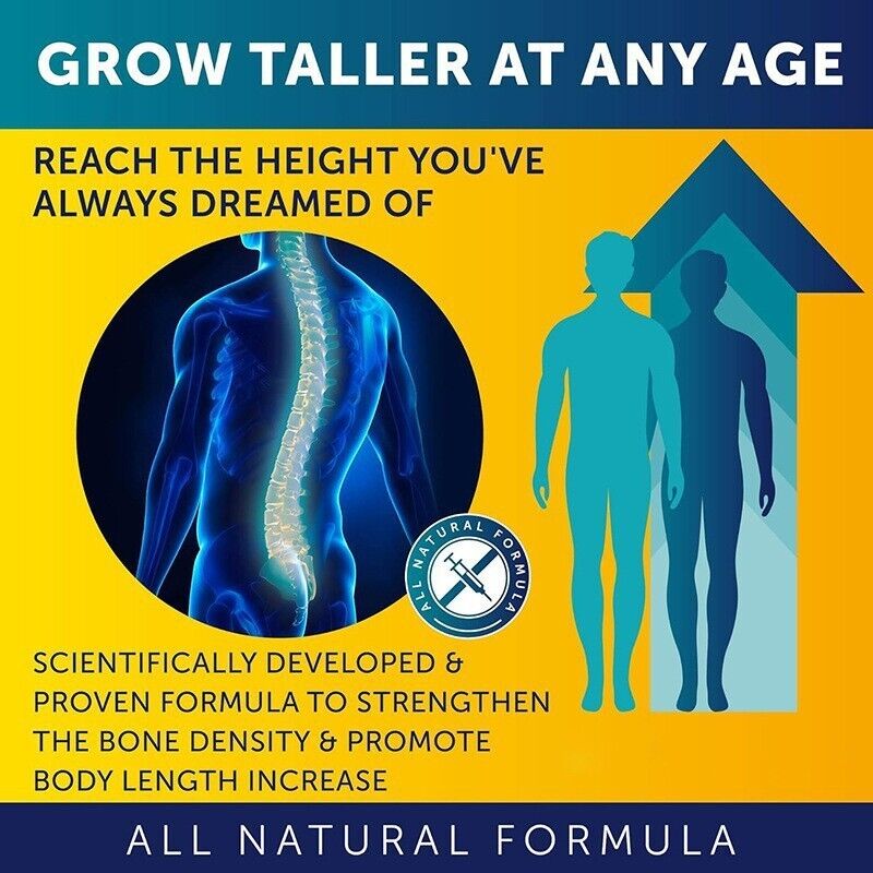HEIGHT GROWTH MAXIMIZER Kapseln - VERSTÄRKT MIT POTENTEN KNOCHENWACHSTUMS 120Ct