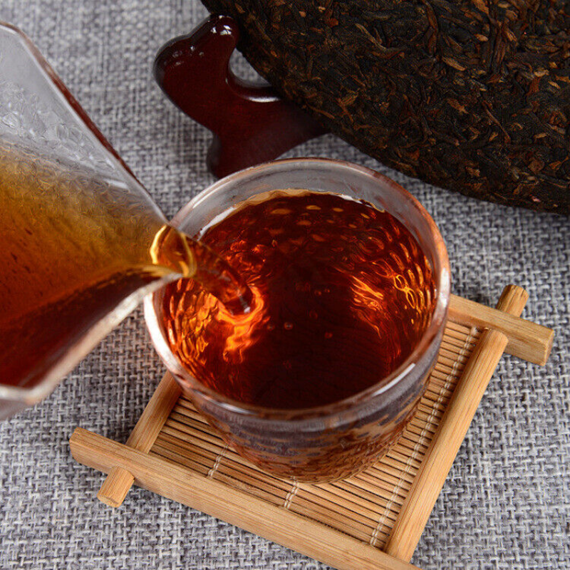TeaAncient Tree Pu-erh Ripe Cake Health Care 357g Top Black Tea Yunnan Pu-erh Tea