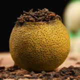 Premium Pu-erh Ripe Tea with Small Green Tangerine 500g in Wooden Barrel