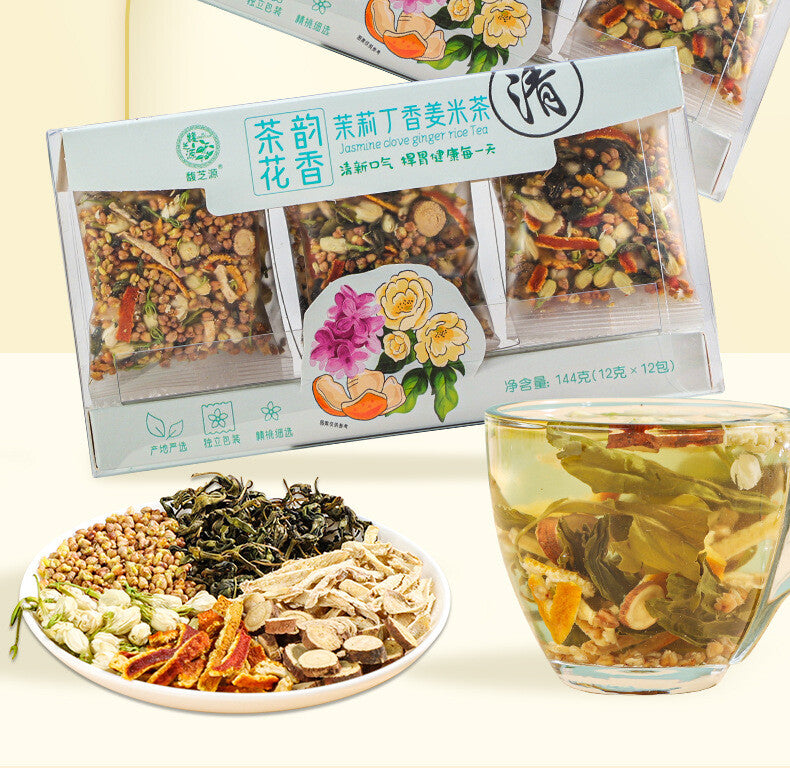 Jasmine Clove Ginger Herbal Tea Bags Floral Wellness Drink Energy Boost Natural Secondary image