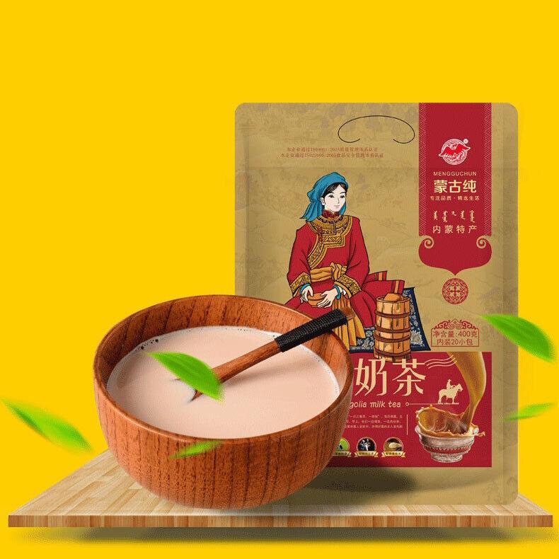 400g (20 Packs) Mongolian Pure Salty Milk Tea Instant Milk Tea  Powder