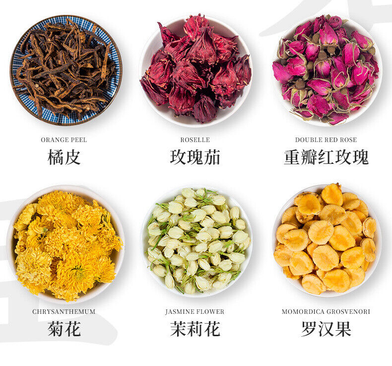 Rose Jasmine Luo Shen Tea Rose Eggplant Flower Tea Canned Health Tea Vital Tea