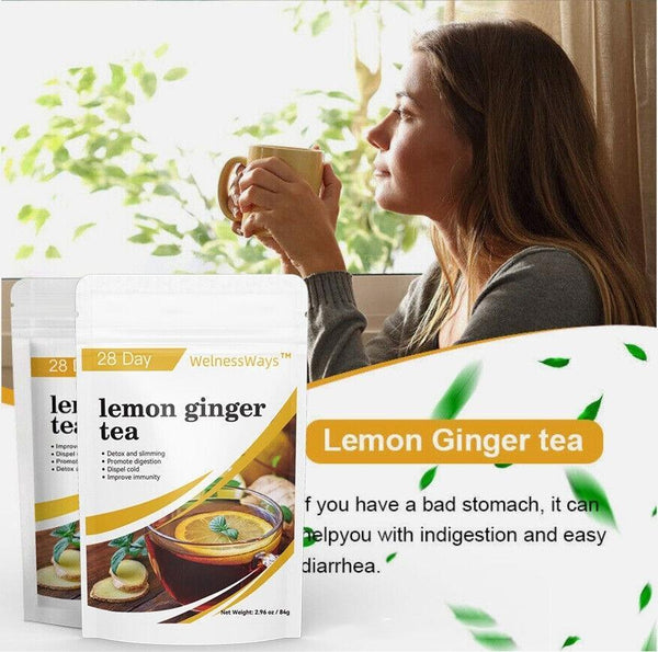 2.96 oz (84g)Herbal Weight Loss Lemon Ginger tea Caffeine Free  Lemon Ginger Tea