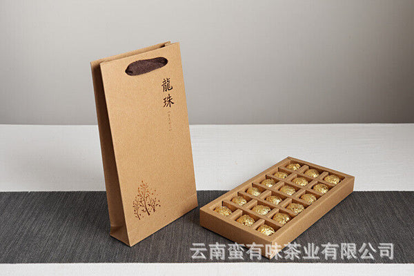 Yunnan Pu'er Tea 18 Old Banzhang Ancient Tree Gold Leaf Raw Tea Dragon Pearl