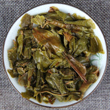2020 Puer Tea Bingdao Wuzai Ancient Tree Golden Leaf Sheng Puerh Cake Tea 357g