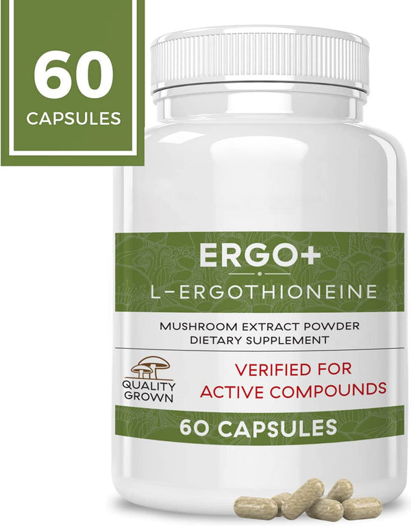 ERGO+L-ERGOTHIONEINE Oyster Mushroom Capsule Supplement 60 Capsules