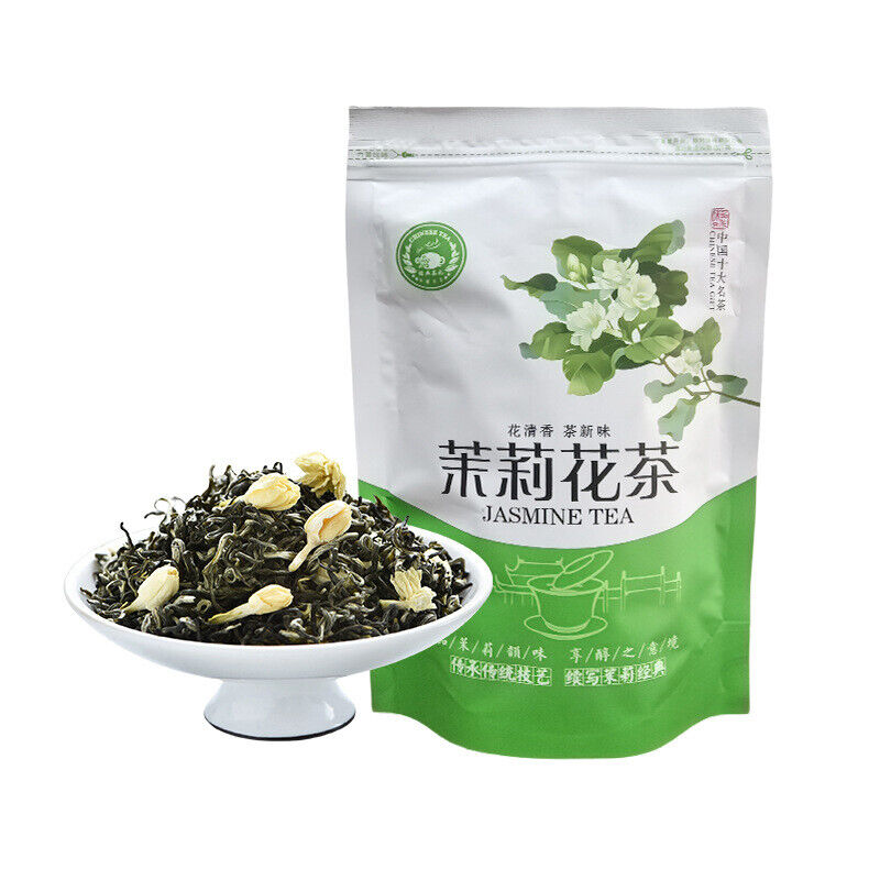Authentic Jasmine Green Tea Handpicked Fragrant Loose Leaf Tea in Jar