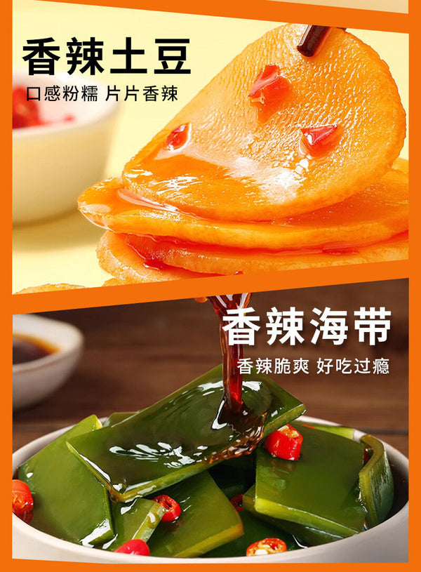 Gift Box Savory Treats for Craving 45 Packs Spicy Braised Snack