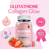 Glutathione Collagen Glow Gummies Collagen Gummies Anti-aging Formula 60 Tablets