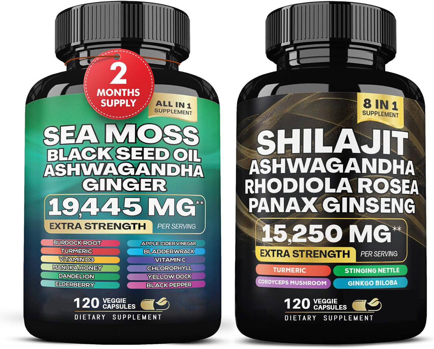 Sea Moss Bundle Black Seed Multivitamin & Shilajit Power Combo Main image