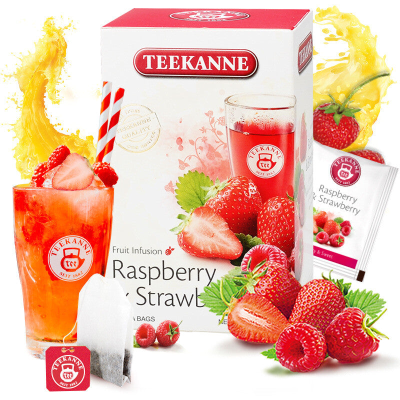 Strawberry Raspberry Fruit Tea Brewing Tea Summer Flower and Fruit Tea Cold Secondary image