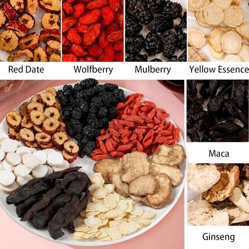 Ginseng Five Treasure Tea - Kidney Support, Red Date Herbal Blend, Secondary image