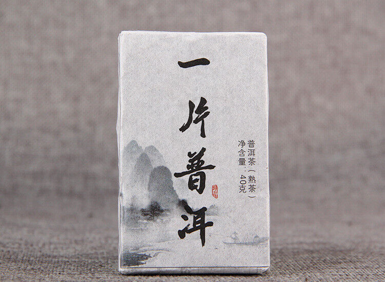 40g piece of fragrant pu-erh tea iced sweet ripe tea pu-erh tea brick pu-erh