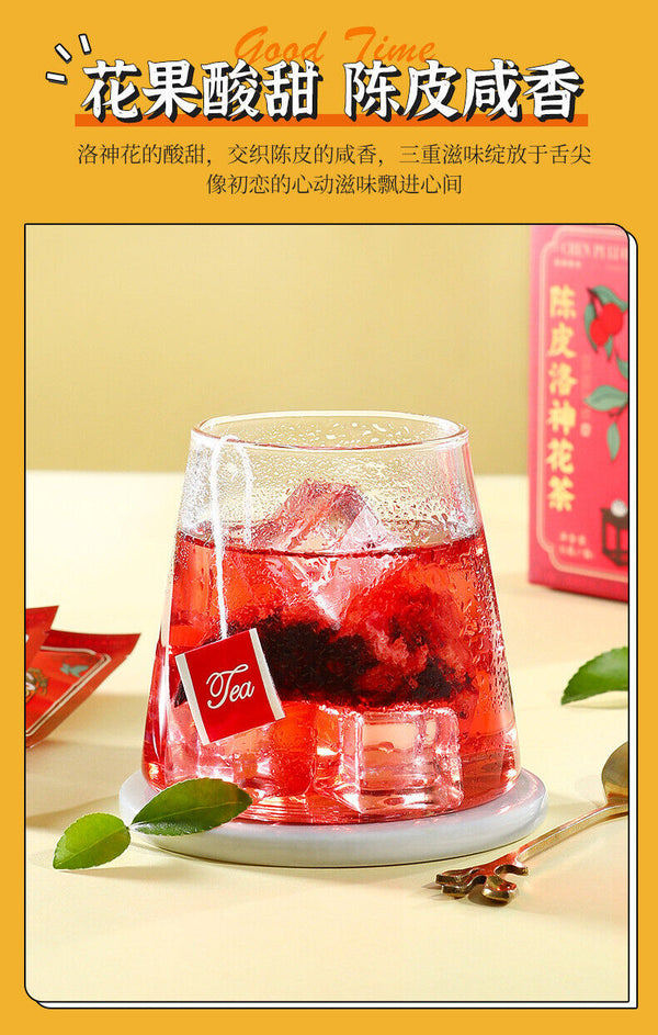 Premium Goji Chenpi Hibiscus Flower Tea 35g Box 7 Triangular Tea Bags