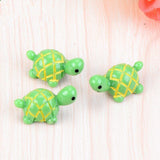 8pcs Green Little Turtle Decoration Supplies Garden Deco Creative Handicrafts