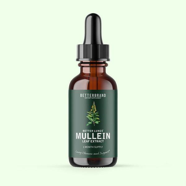 100% Support Lung Cleanse Mullein Leaf Extract Drops All-natural Ingredients