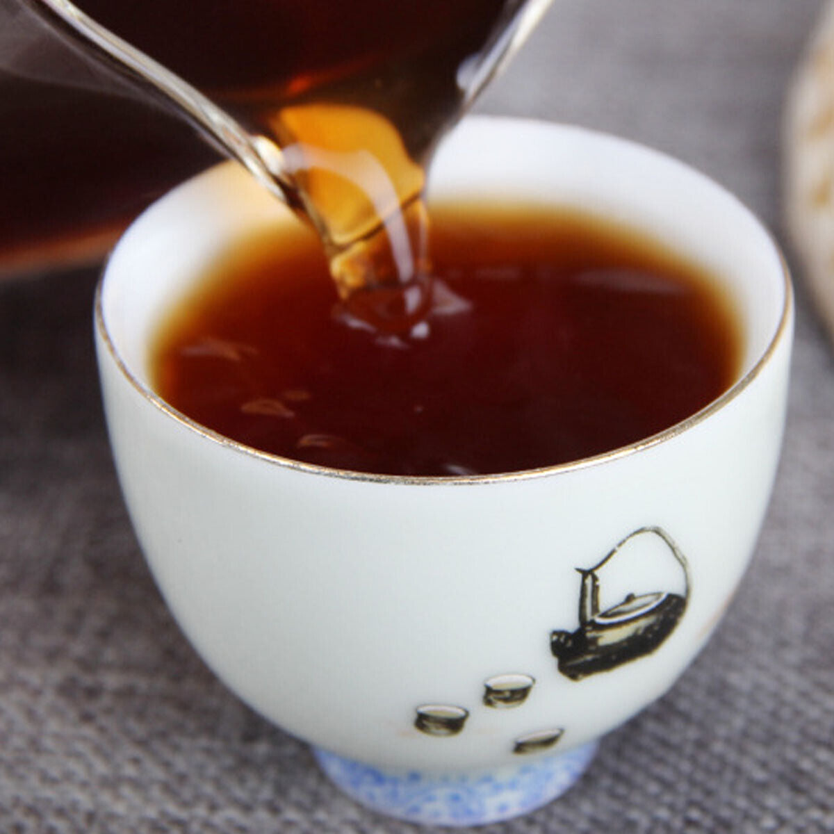 Cooked Puerh Tea Cake Full Fermented Banzhang Golden Bud Ripe Puer Tea  Shu 357g