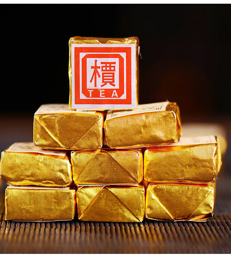 500g Menghai Pu'er Ripe Tea Small Square Brick Tea Leaves Pu'er Tea Tuo Tea