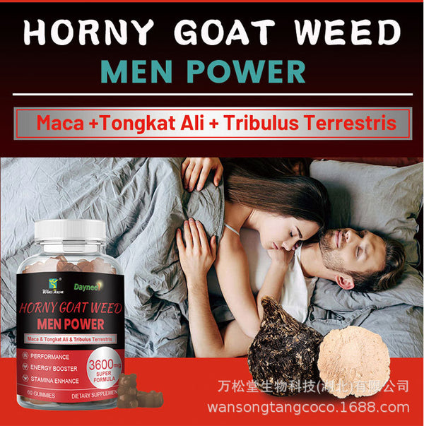 Man Power Energy Gummies männlich Maca vegan Ginseng Gummibärchen