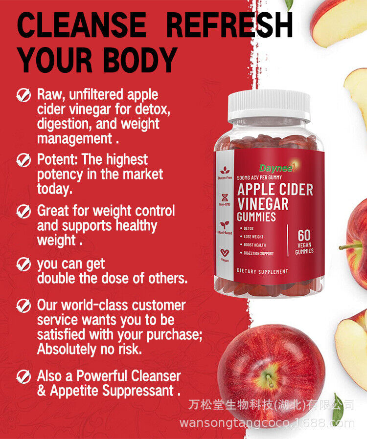 Apfel-Apfelessig-Gummis Daynee slim APPLE CIDER VINEGAR GUMMIES