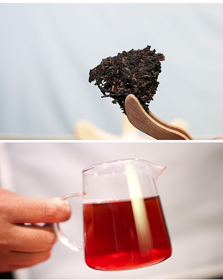 Yiwu Fermented Tightly Pressed Pu'er Ripe Tea Cake 357g Ripe Tea Cake