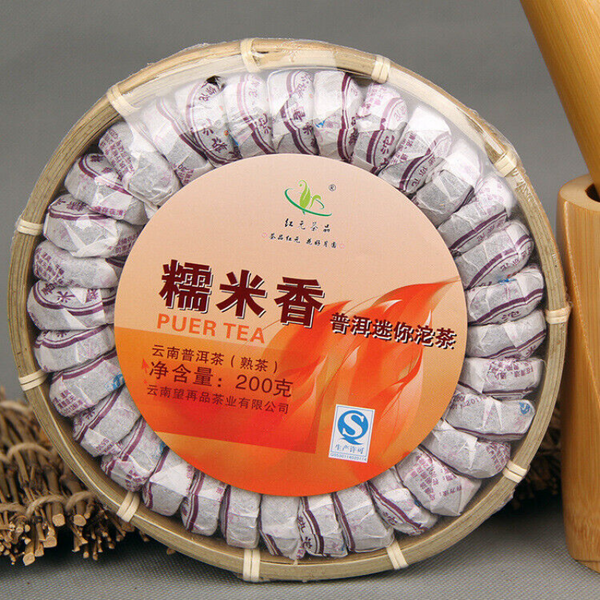 Pu-erh ripe tea natural glutinous aroma red yuan tea products mini small tuo tea