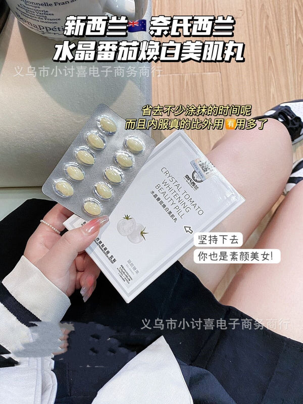 Crystal White Tomato Whitening Beauty Pills Gel Candy Whitening Pills 5 Boxes