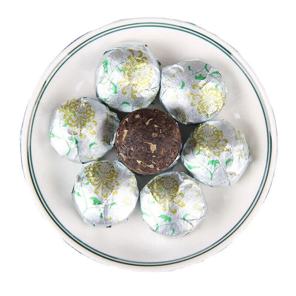 Natural Healthy Chrysanthemum Flavor Yunnan Shu Puer Mini Tuocha Pu Er Loose Tea