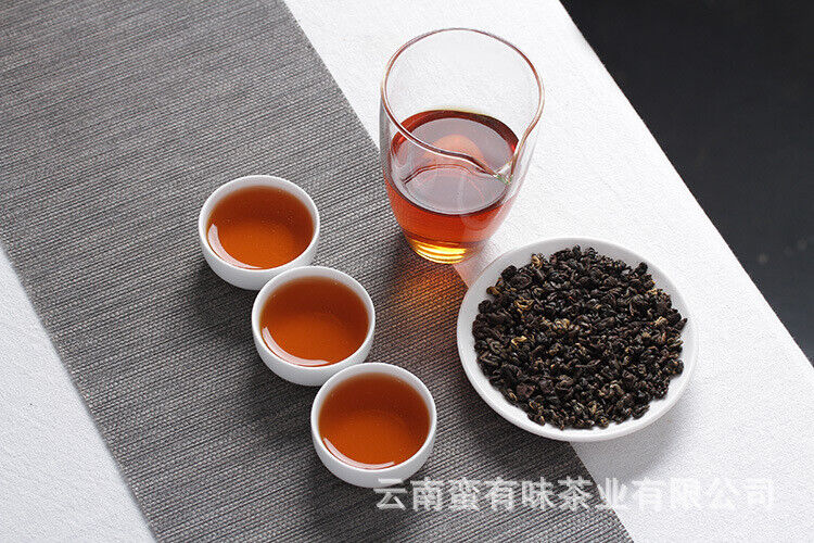 500g Black Tea Yunnan Fengqing Dian Hong Kung Fu Black Tea Two Leaves Red Conch